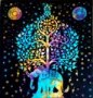 tapestry elephant tree multicolor
